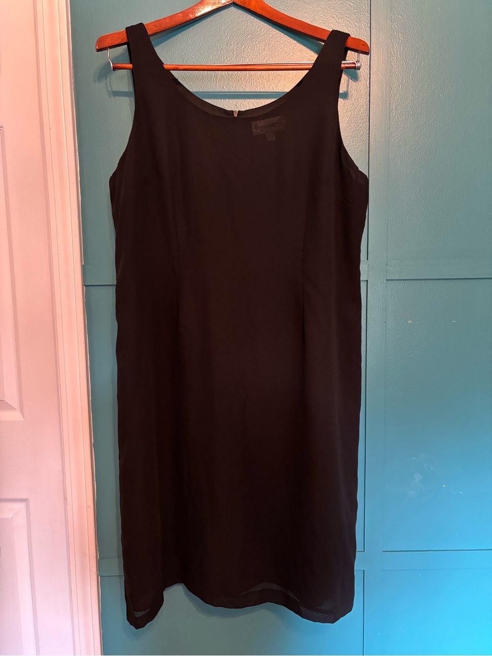 Danny & Nicole Black Sleeveless Midi Shift Dress Size 18